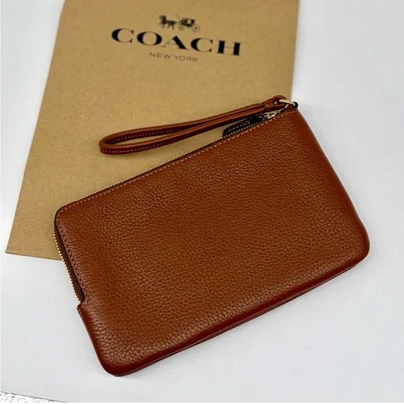 Coach Leather Double Zip Wallet Wristlet - Picture 5 of 10